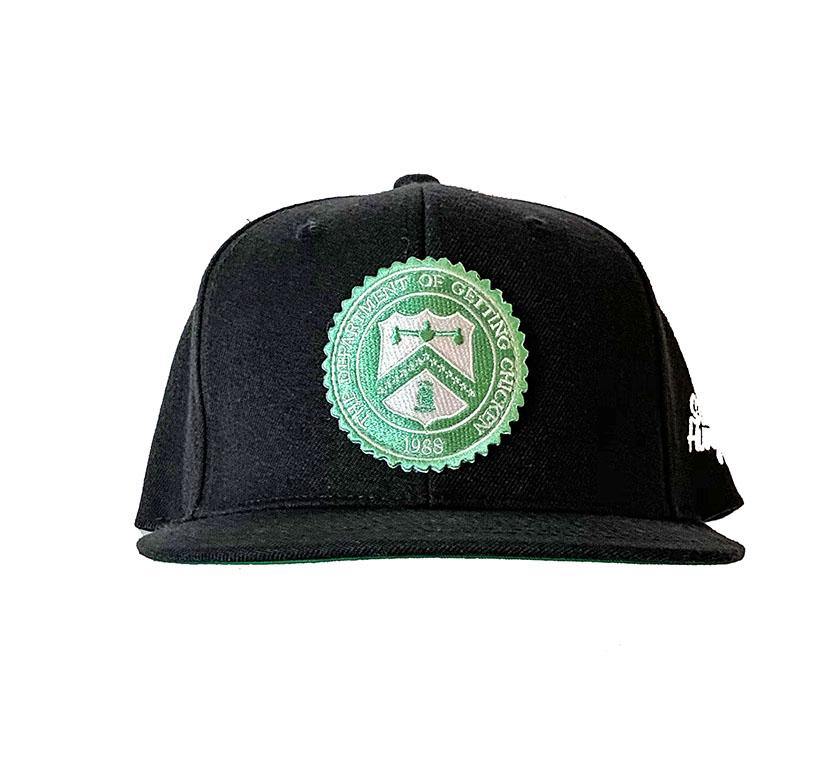 Getting Chicken Snapback -Black/Green - Stay Hungry Cloth